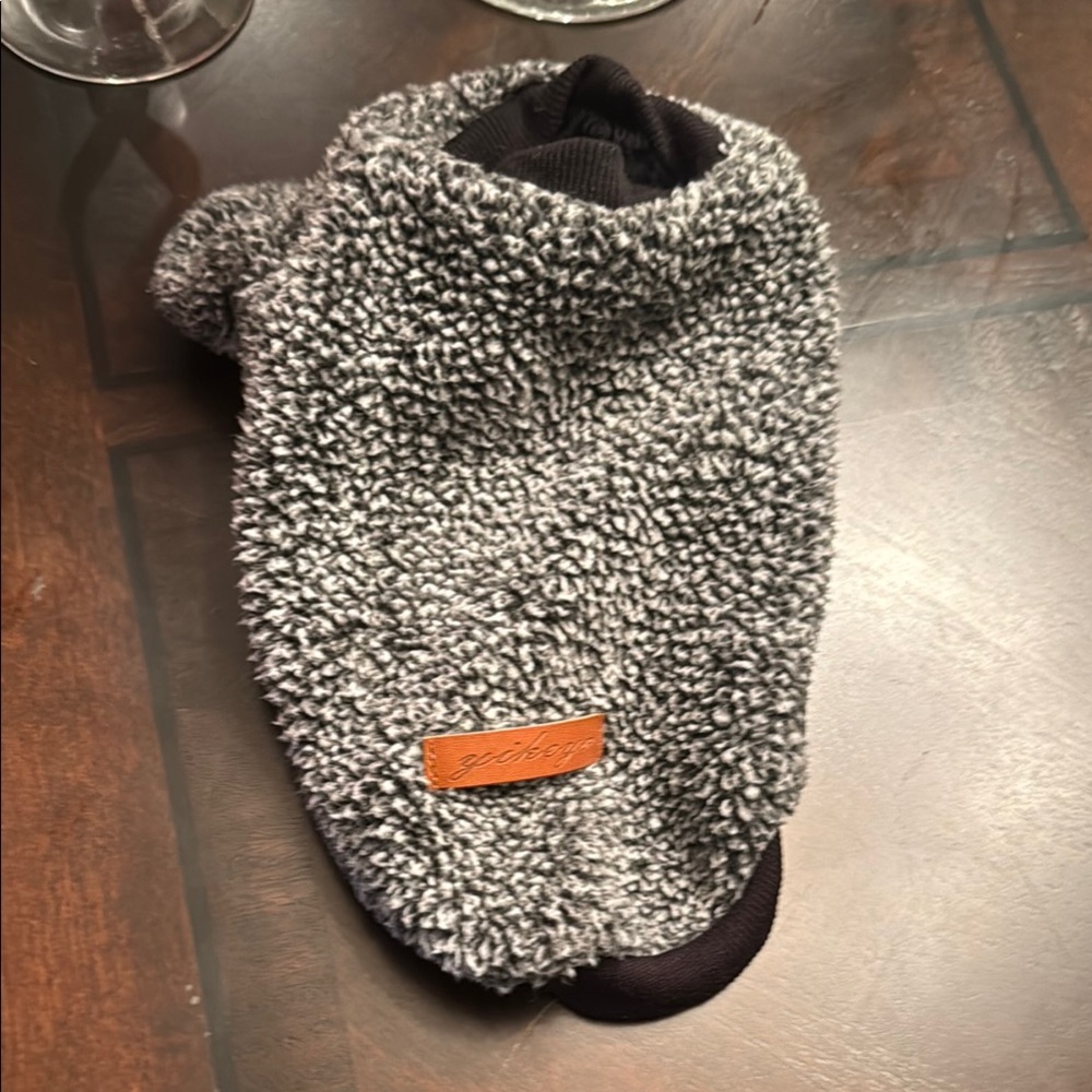 Gray Fuzzy Dog Sweater